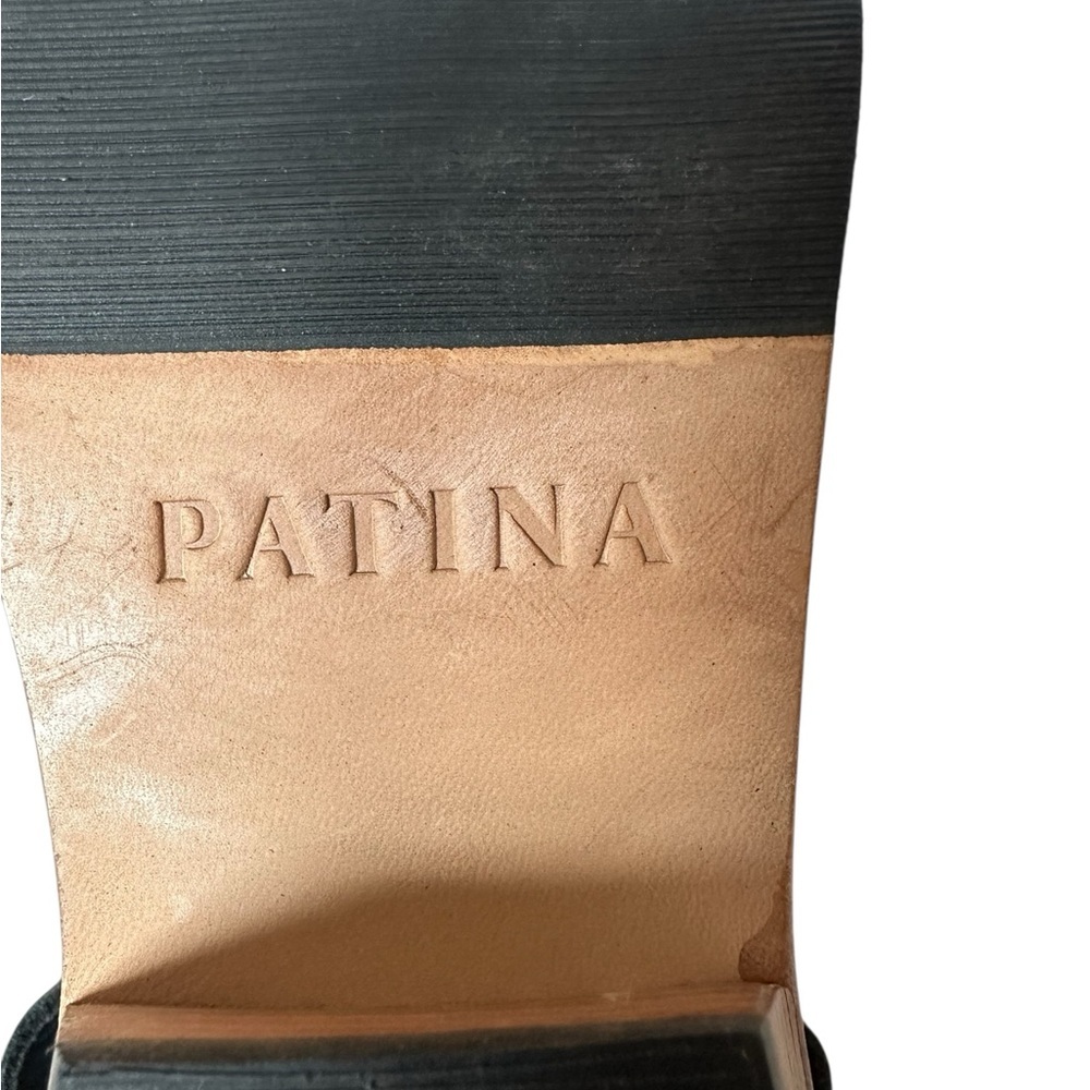 Patina Portland Leather Co. Black Leather Sling Back Sandals Size 8.5 - Picture 12 of 13